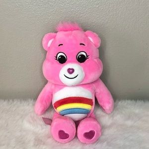 Pink Cheer Bear Soft Plushie 10”